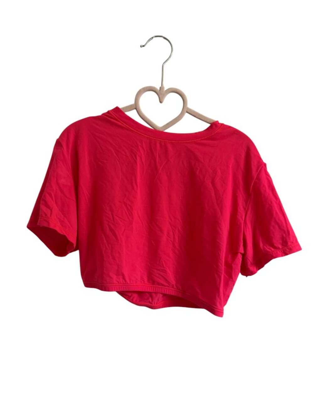 SKIMS Bright Pink Crop T-Shirt Size M